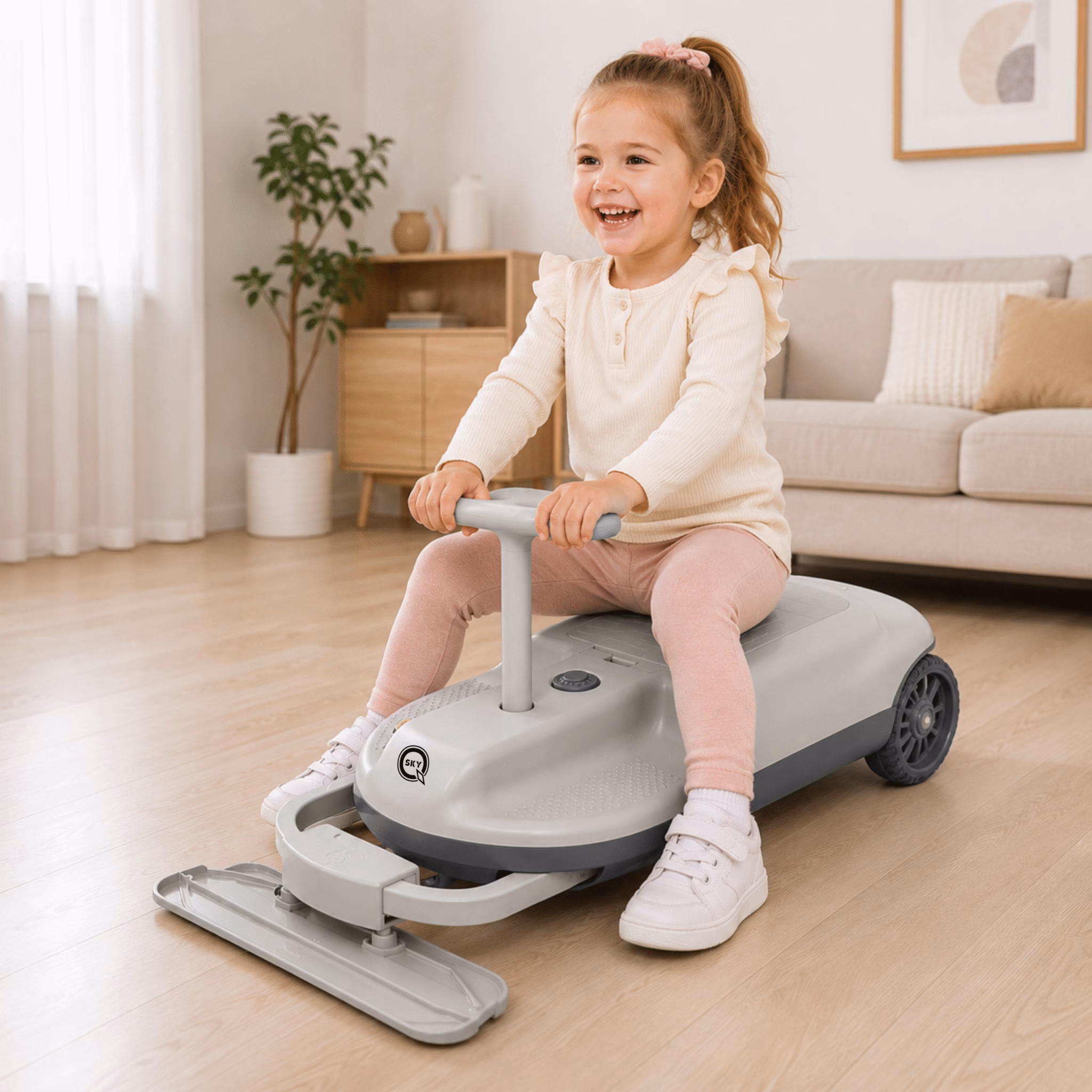 KIDS CLEAN CAR SAMOCHODZIK CZYSZCZĄCY GOKART FUNKCJA MYCIA PODŁOGI 2-8 LAT - obrazek 3