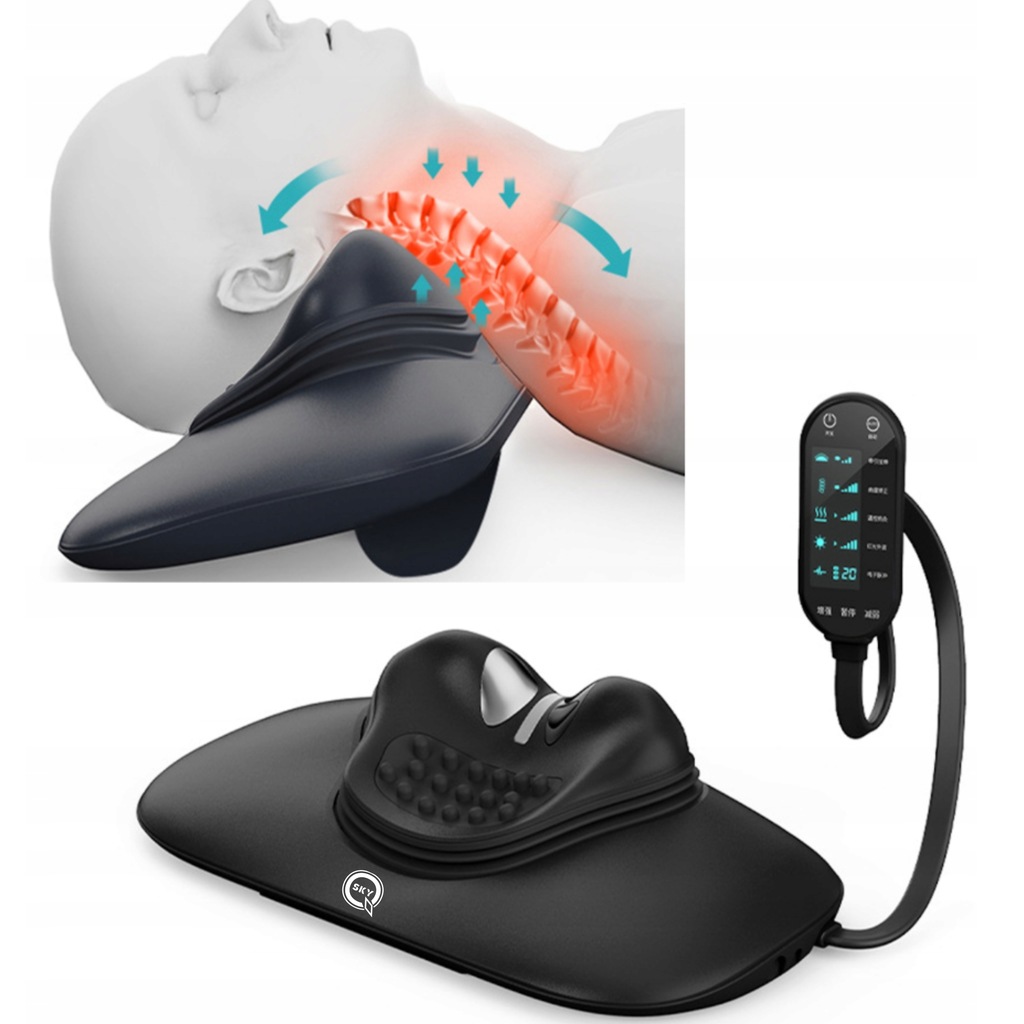 MASAŻER DYSKOPATIA SZYJNA TRAKCJA POSTAWY KRĘGOSŁUPA TENS GRZANIE WIBRACJE