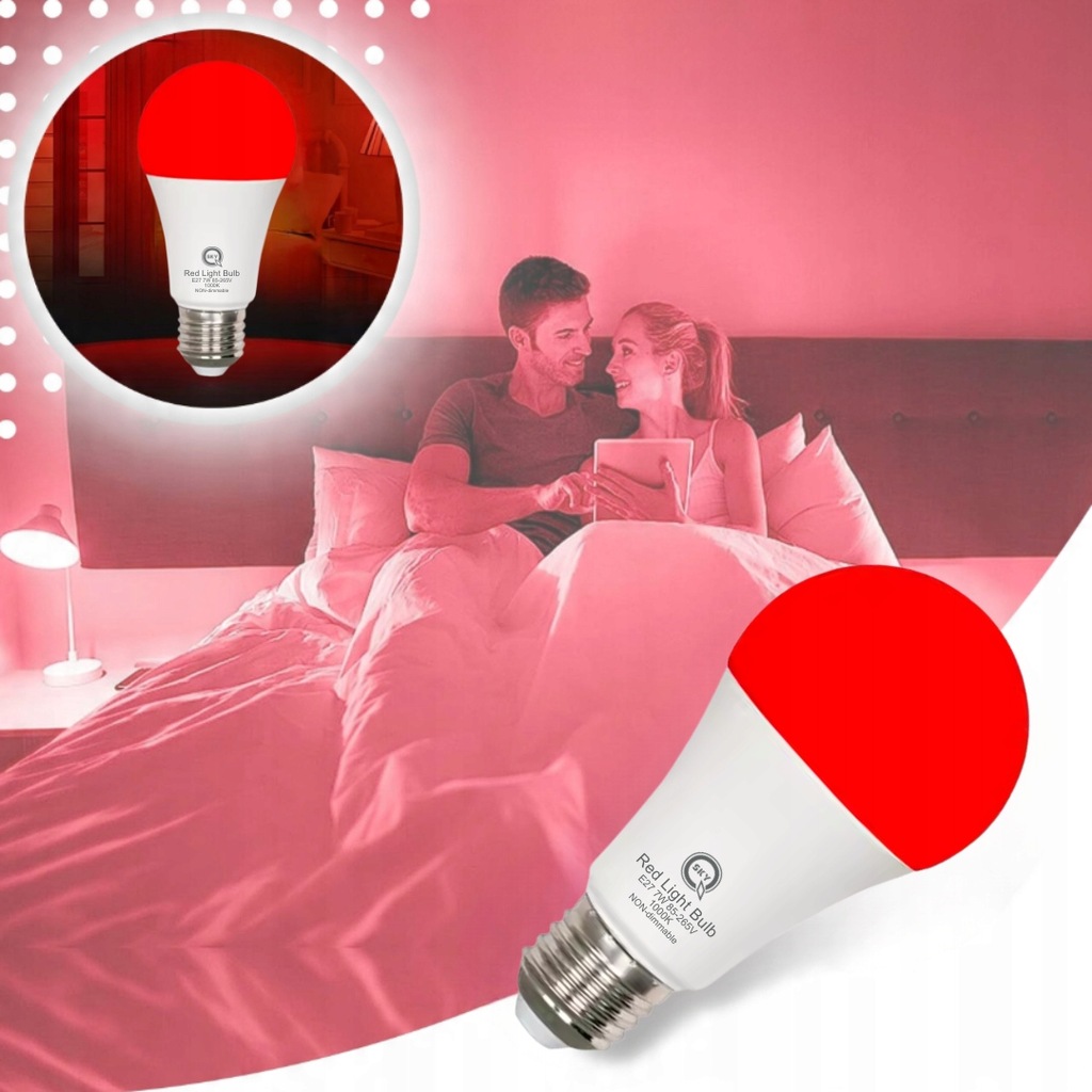 ZDROWA ŻARÓWKA LED E27 NA NOC 7W BEZ ŚWIATŁA NIEBIESKIEGO LEPSZY SEN 200LM - obrazek 6