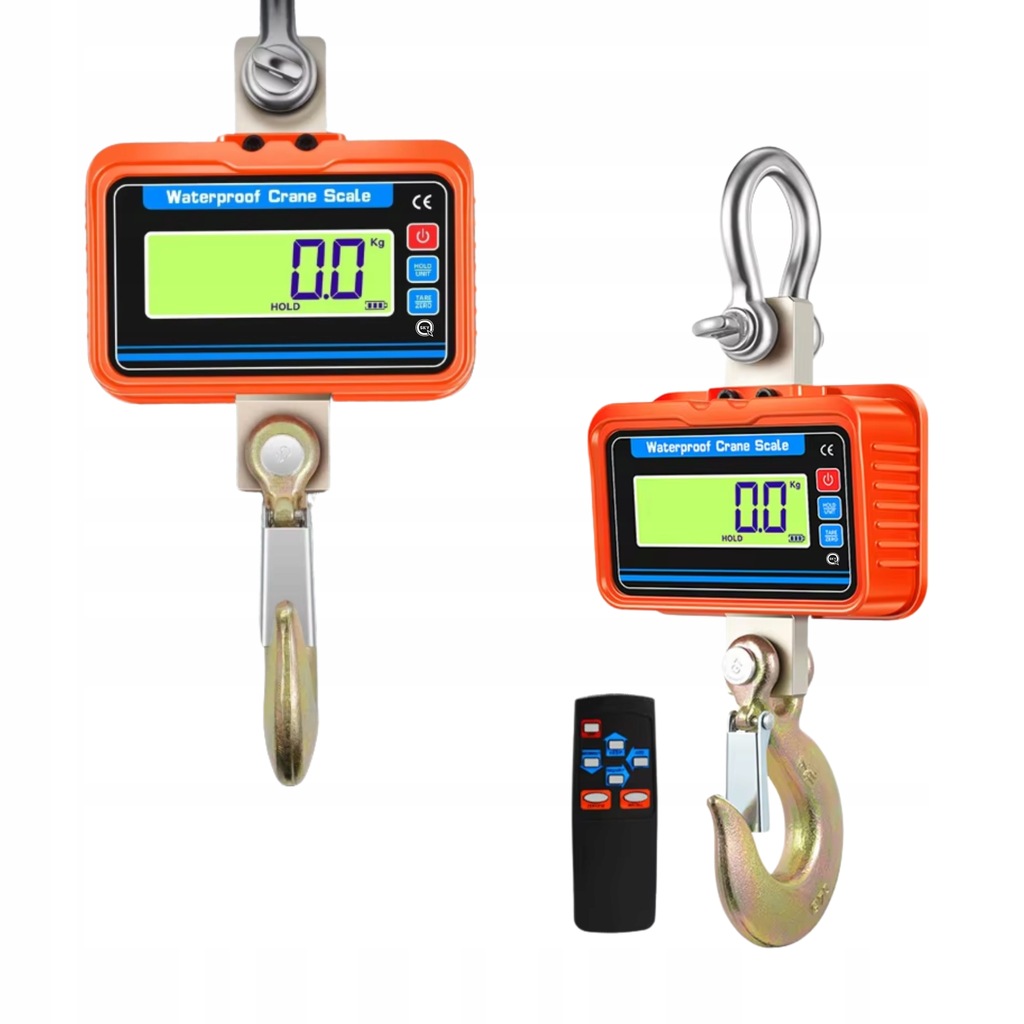 ELEKTRONICZNA WISZĄCA WAGA HAKOWA DŹWIGOWA 2000KG PODWIESZANA MAGAZYNOWA 2T