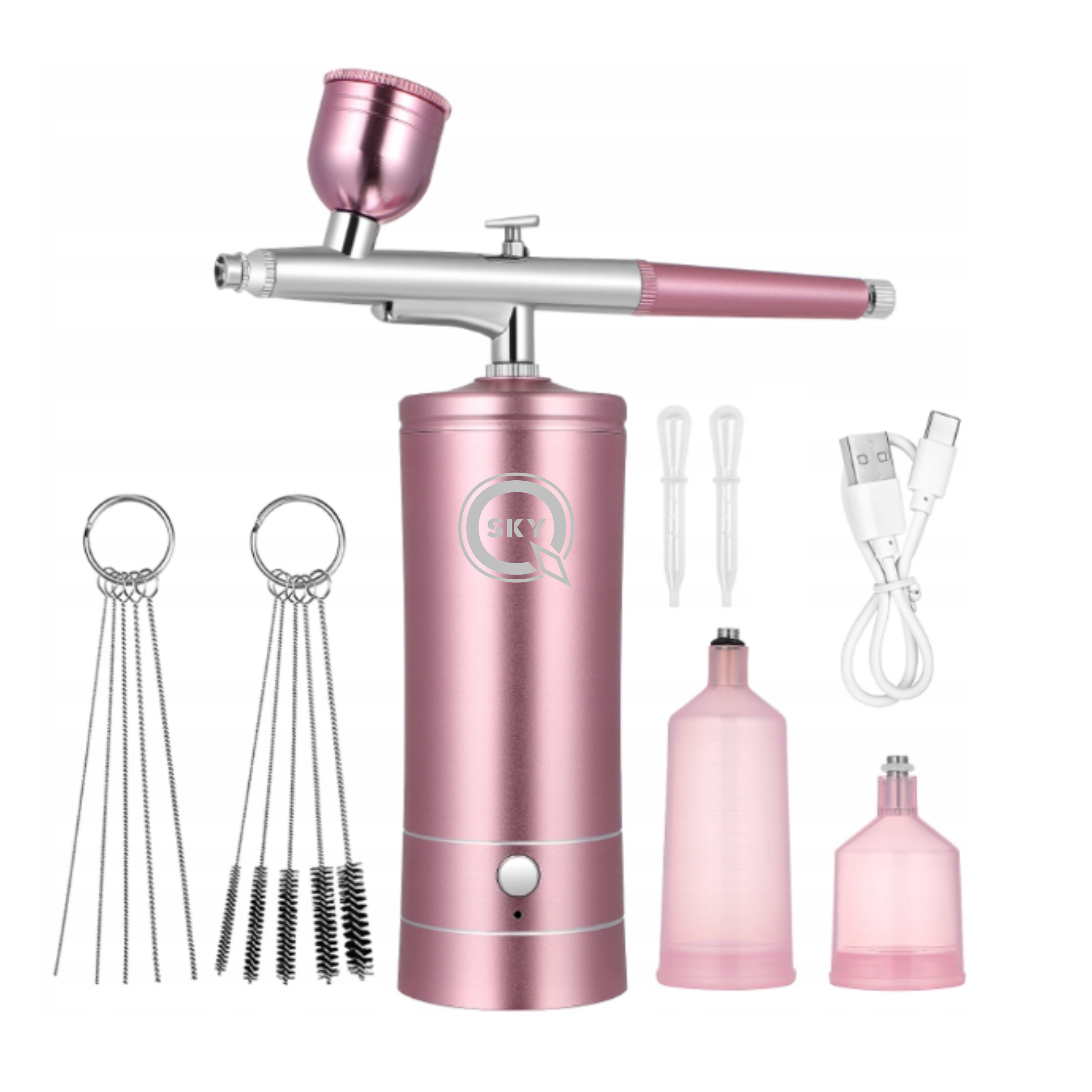 AEROGRAF ELEKTRYCZNY PISTOLET NATRYSKOWY KOMPRES PAZNOKCIE BEZPRZEWODOWY