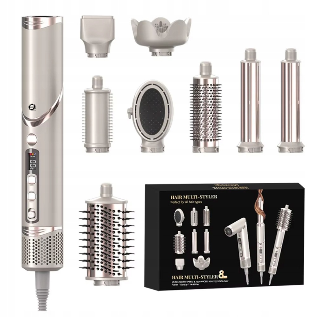 SUSZARKA DO WŁOSÓW 8W1 Z JONIZACJĄ REGULACJĄ DO STYLIZACJI WIELOFUNKCYJNA