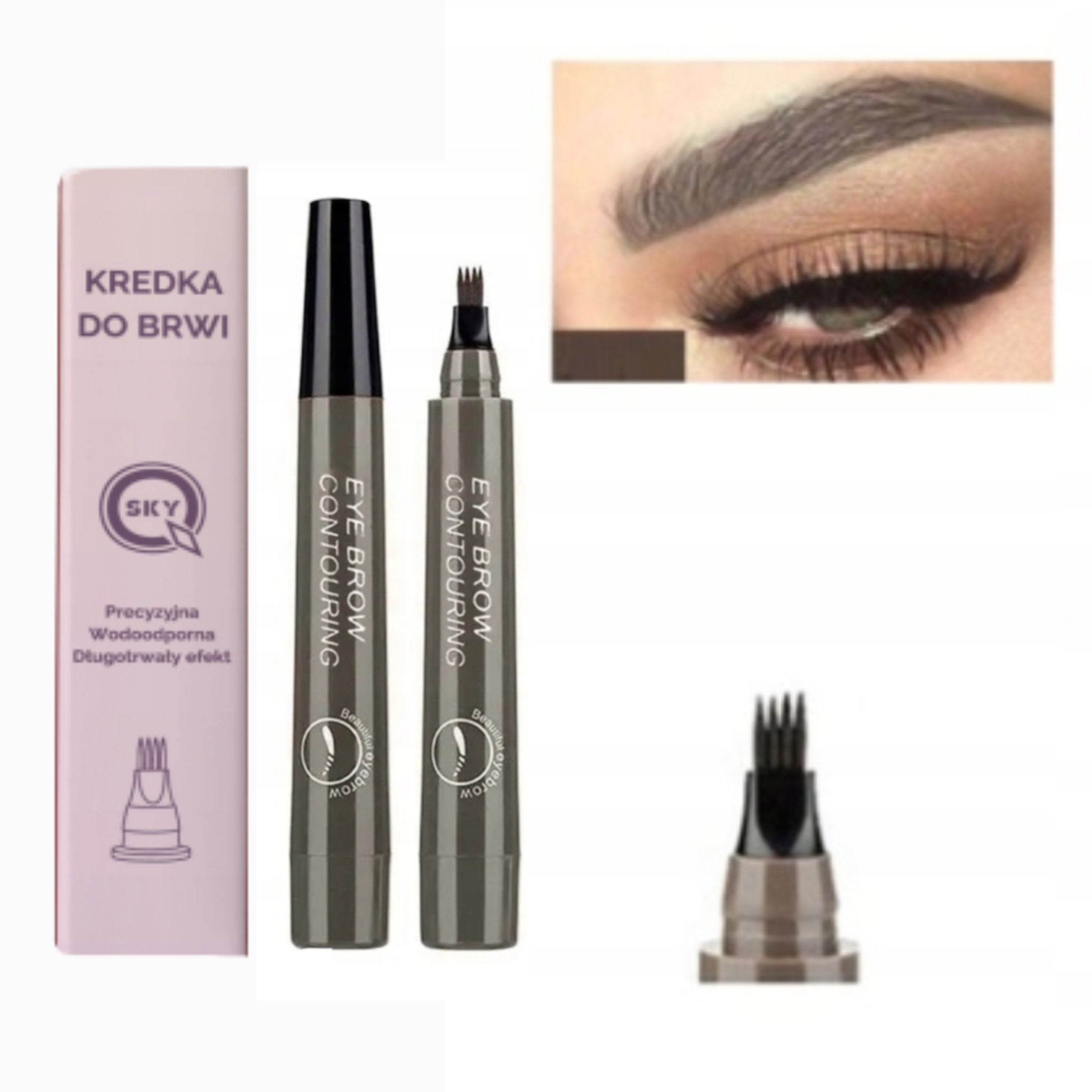 KREDKA DO BRWI MARKER EYEBROW GRAFIT WODOODPORNY