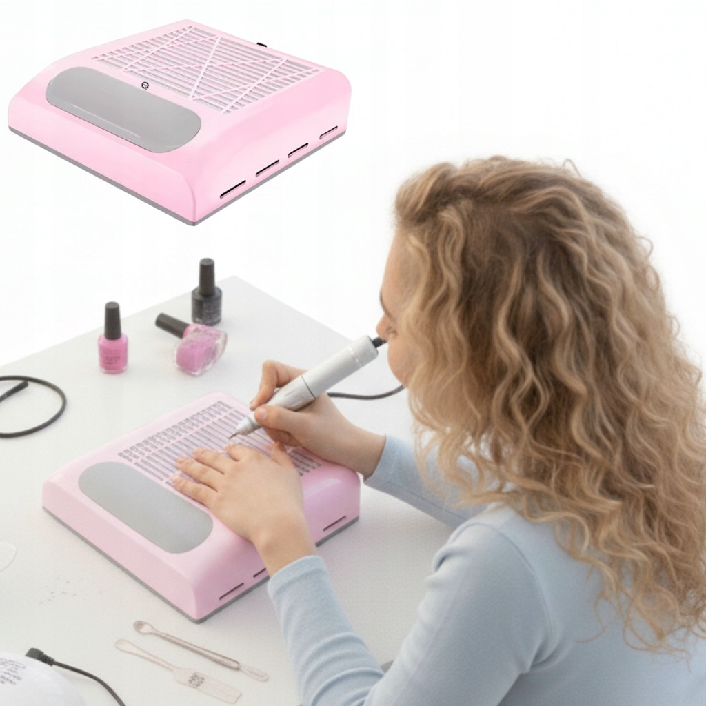 POCHŁANIACZ PYŁU DO PAZNOKCI MANICURE PEDICURE KASETOWY BEZWORKOWY 80W