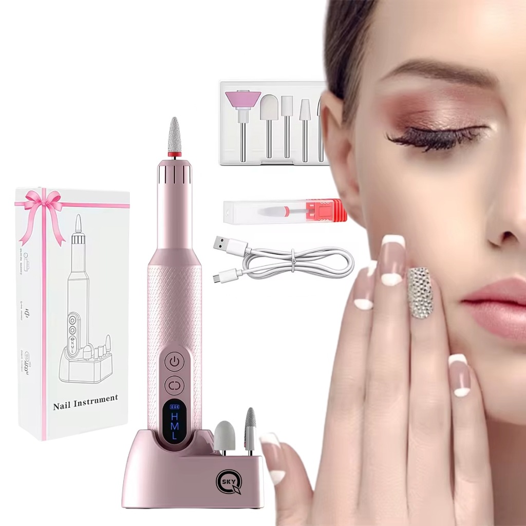 PROFESJONALNA FREZARKA DO PAZNOKCI MANICURE ZESTAW BEZPRZEWODOWA 18000RPM