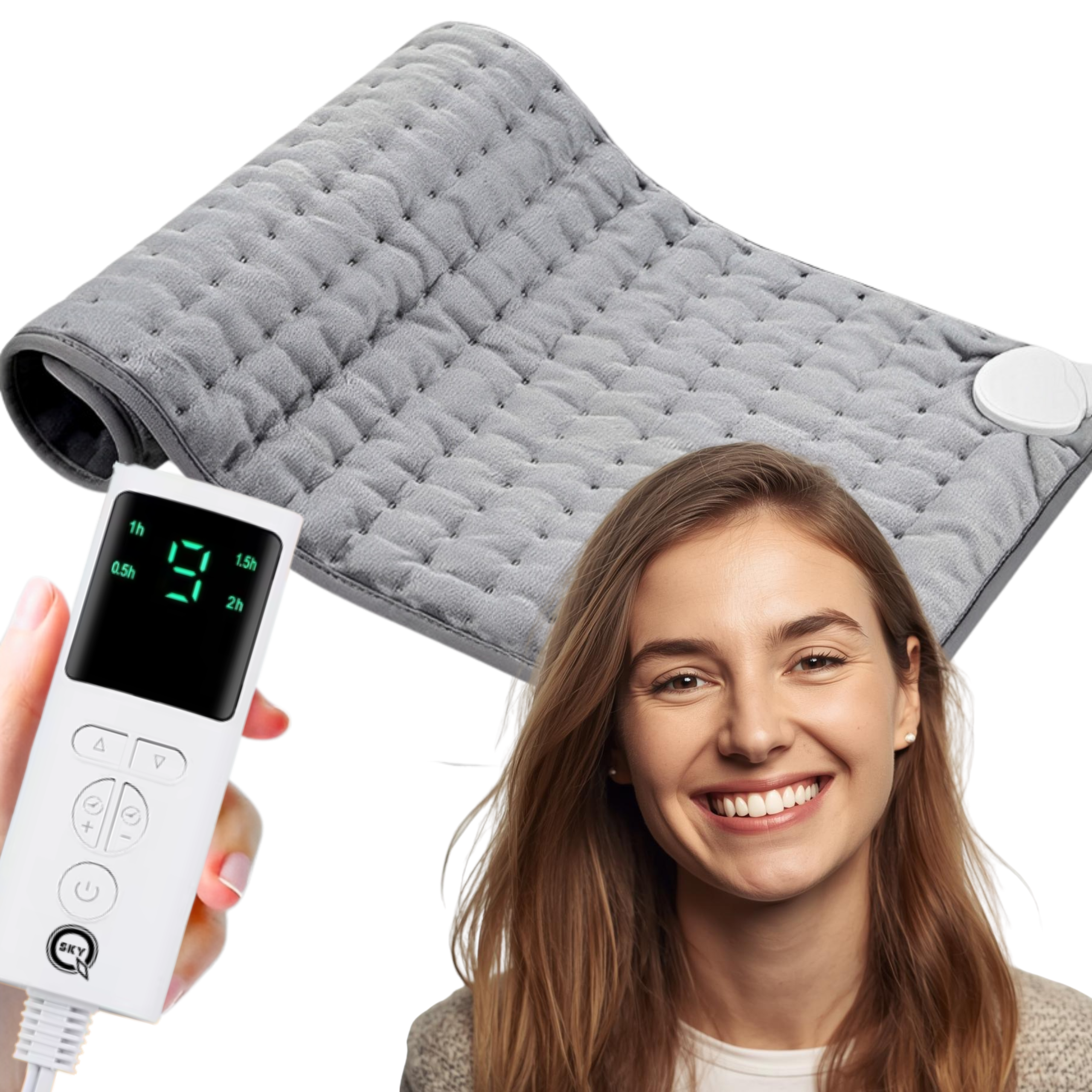 DUŻA ELEKTRYCZNA MATA GRZEWCZA PODGRZEWANA TERMOFOR 75W 60x30CM