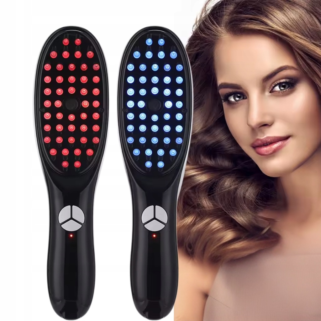 SZCZOTKA QSKY TERAPIA ŚWIATŁEM NA POROST WŁOSÓW FOTONOWA LED MASAŻER GŁOWY