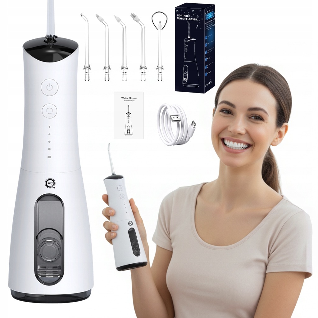 IRYGATOR DO ZĘBÓW BEZPRZEWODOWY DENTYSTYCZNY WODOODPORNY 3 TRYBY PRACY