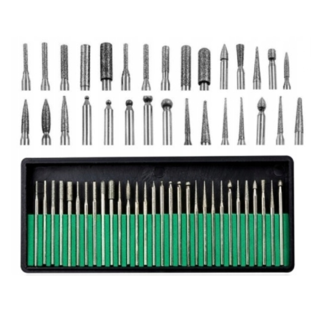 FREZY DIAMENTOWE DO FREZARKI PAZNOKCI ZESTAW 30SZT M3 V6