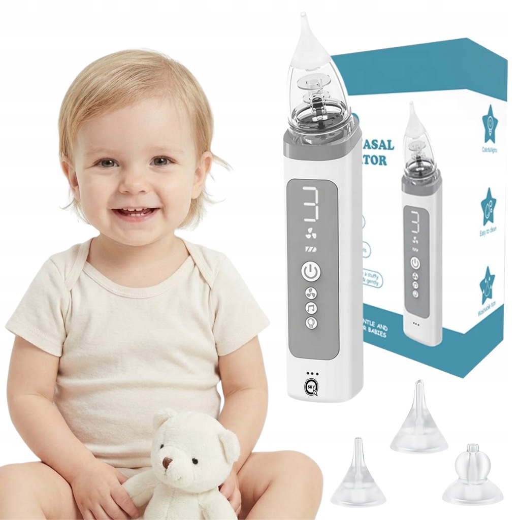 ASPIRATOR DO NOSA DLA DZIECI DOROSŁYCH ELEKTRYCZNY CICHY MOCNY KATAR QSKY