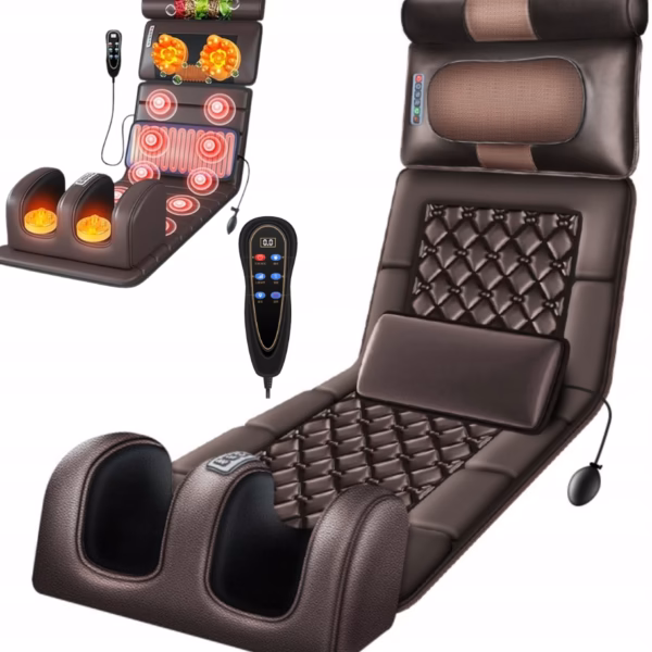 MATA MASUJĄCA PODGRZEWANA DO RELAKSU KARK PLECY NOGI NA FOTEL KRĘGOSŁUP